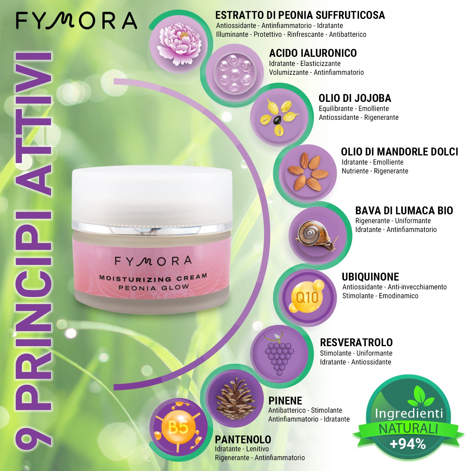 Crema viso idratante Peonia Glow