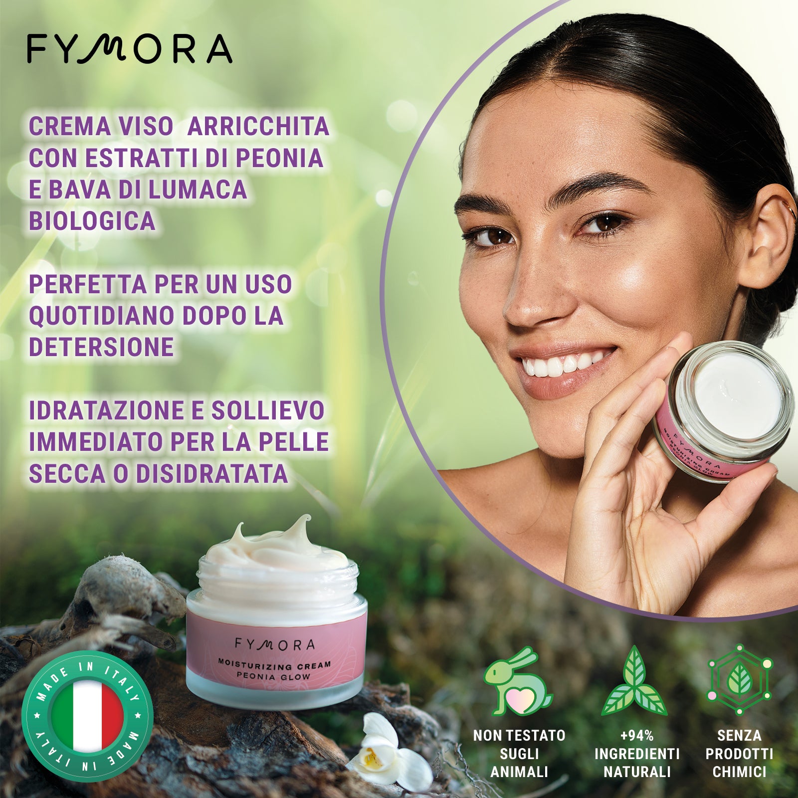 Crema viso idratante Peonia Glow